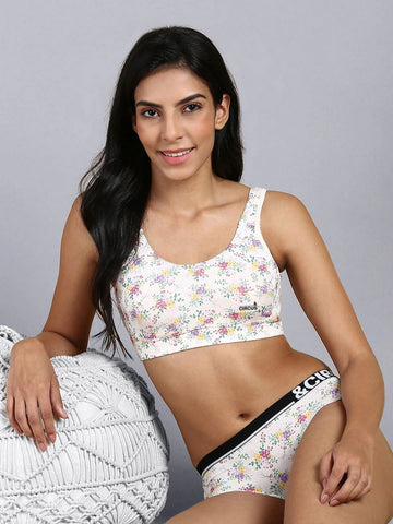 LOW IMPACT SPORTS BRA  - PACK OF 2 - SUMMER BOUQUET & JET