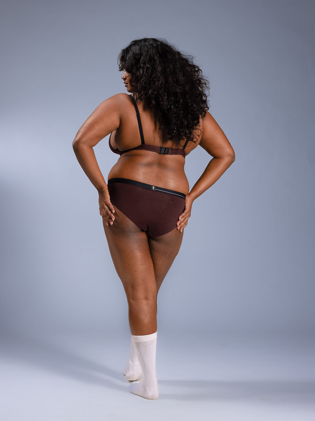 Women Adjustable Triangle Bra Umber Back