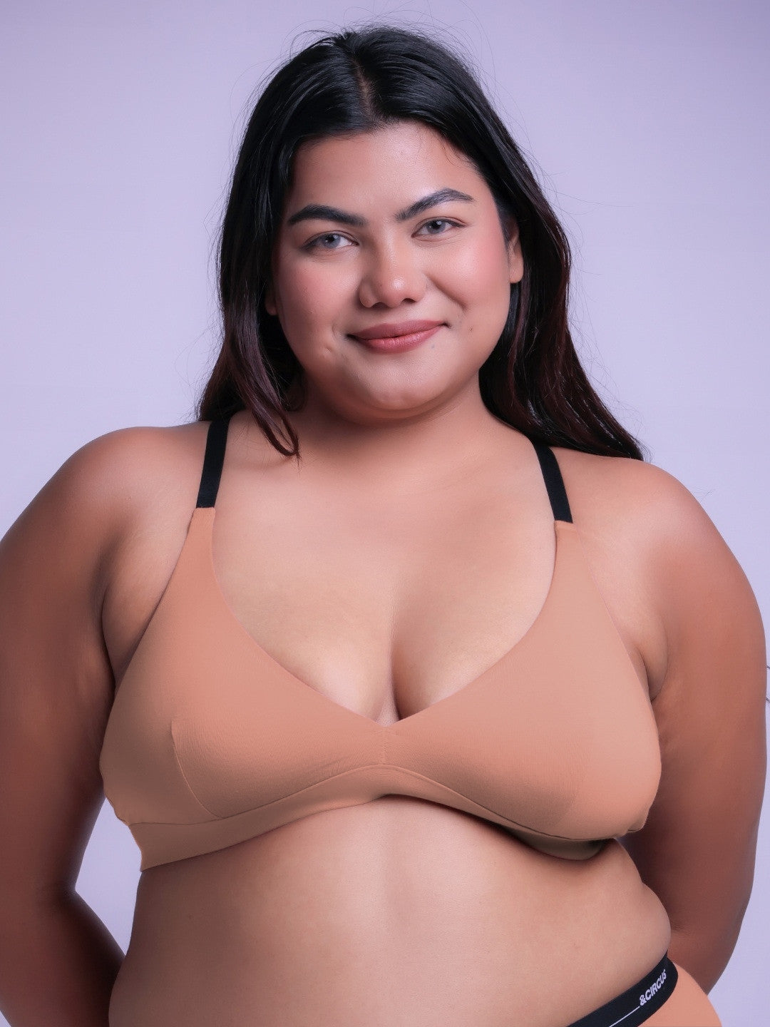 Adjustable Triangle Bra - Almond Nude