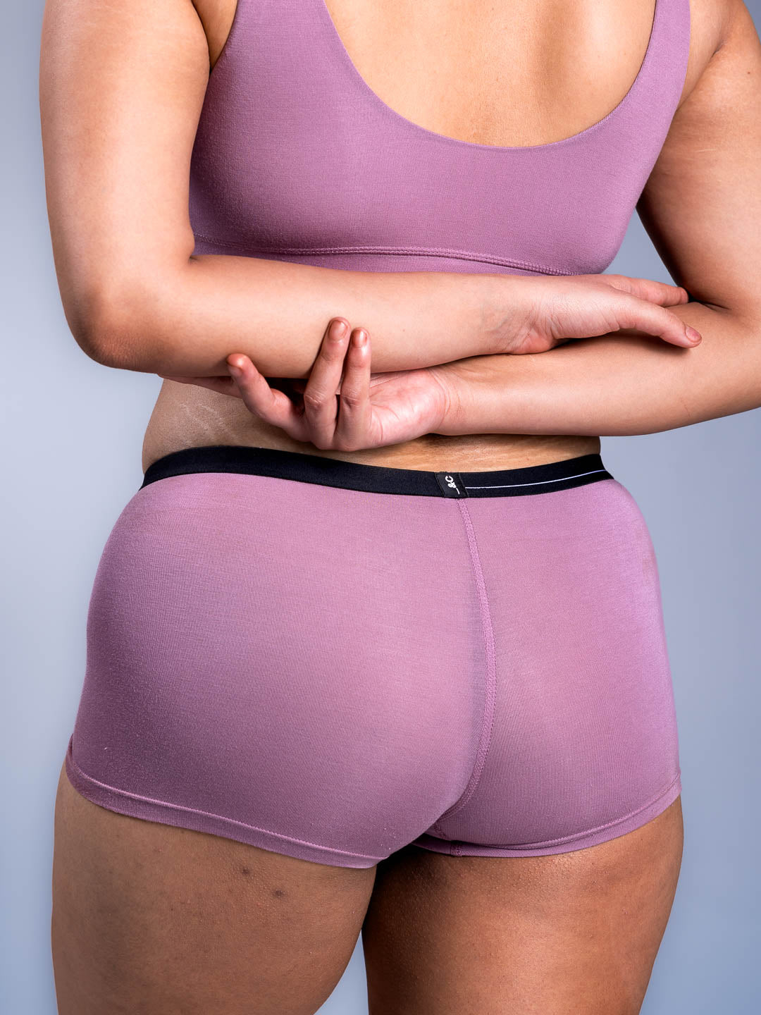 Women Boyshorts Opera Mauve Front Close Up