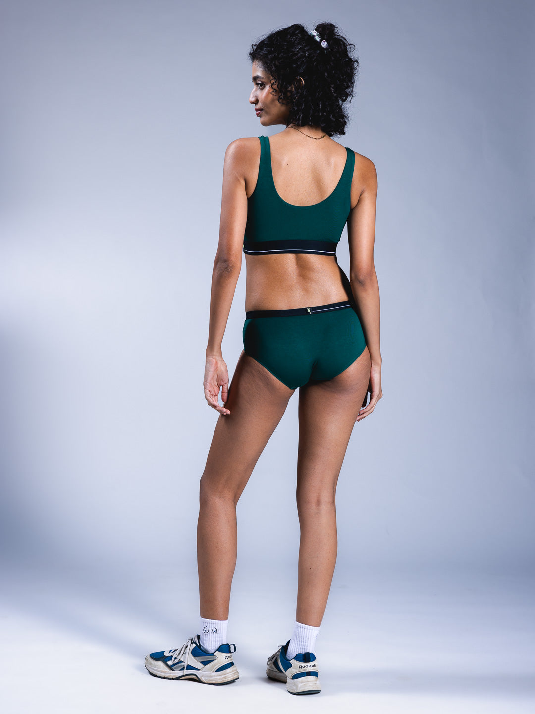 Women U-Back Lounge Bra Racing Green Back