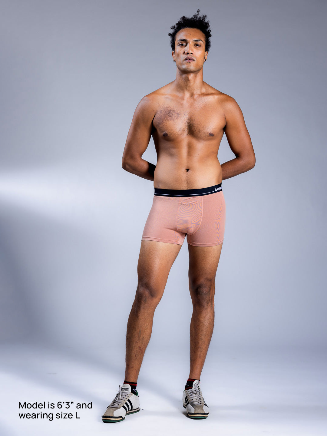 Men Trunks Almond Nude Front