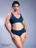 Women Padded Plunge Bra Blue Curacao Front