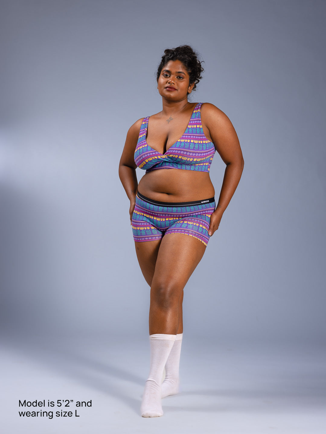 Women Boyshorts Botswana Blues Front