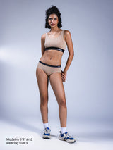 Women U-Back Lounge Bra Herringbone Front