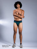 Men Briefs Racing Green Front