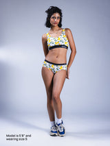 Women U-Back Lounge Bra Lemon Crush Front