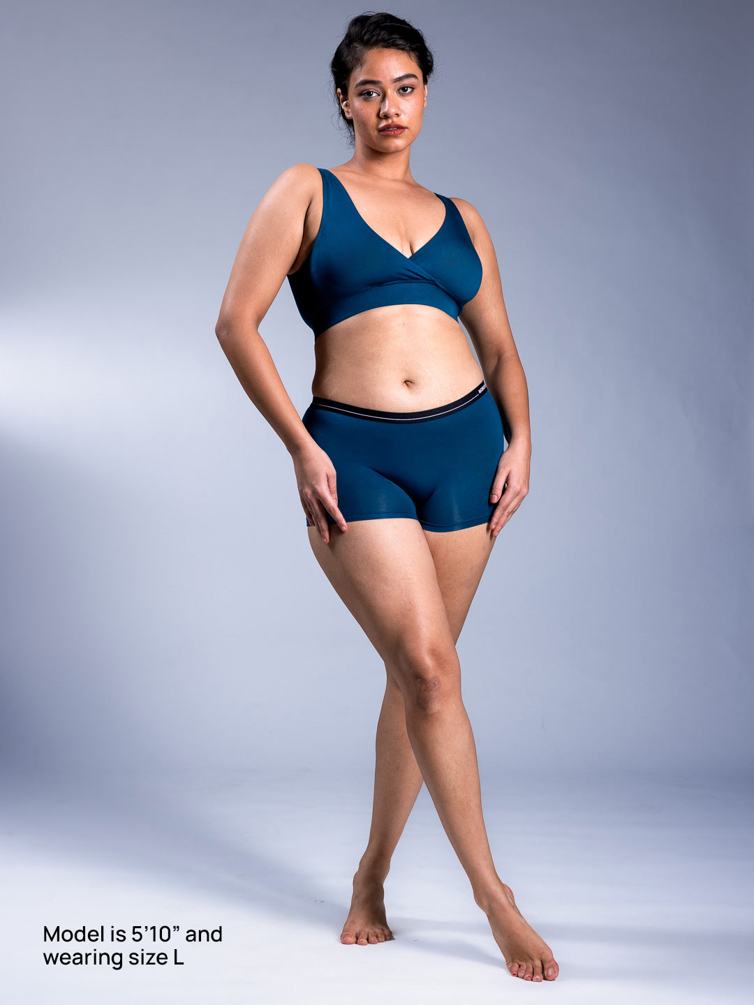 Women Boyshorts Blue Curacao Front