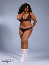 Women Adjustable Triangle Bra Umber Front