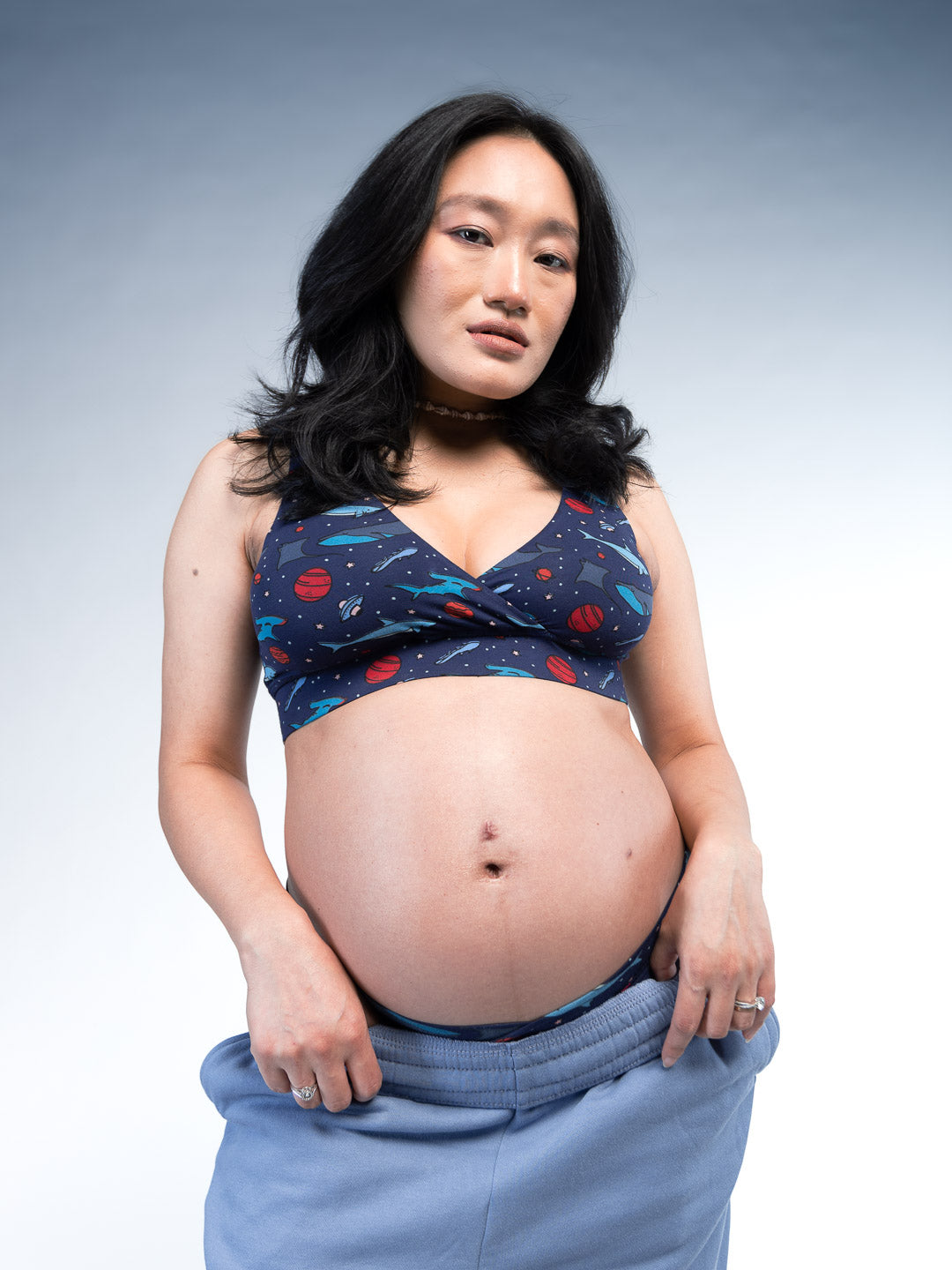 Women Maternity & Nursing Bra Fishbowl Dreams Front Close Up