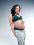 Women Maternity & Nursing Bra Racing Green Right Close Up