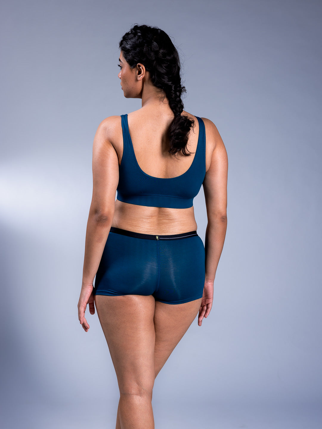 Women Boyshorts Blue Curacao Back