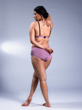Women Adjustable Triangle Bra Opera Mauve Back
