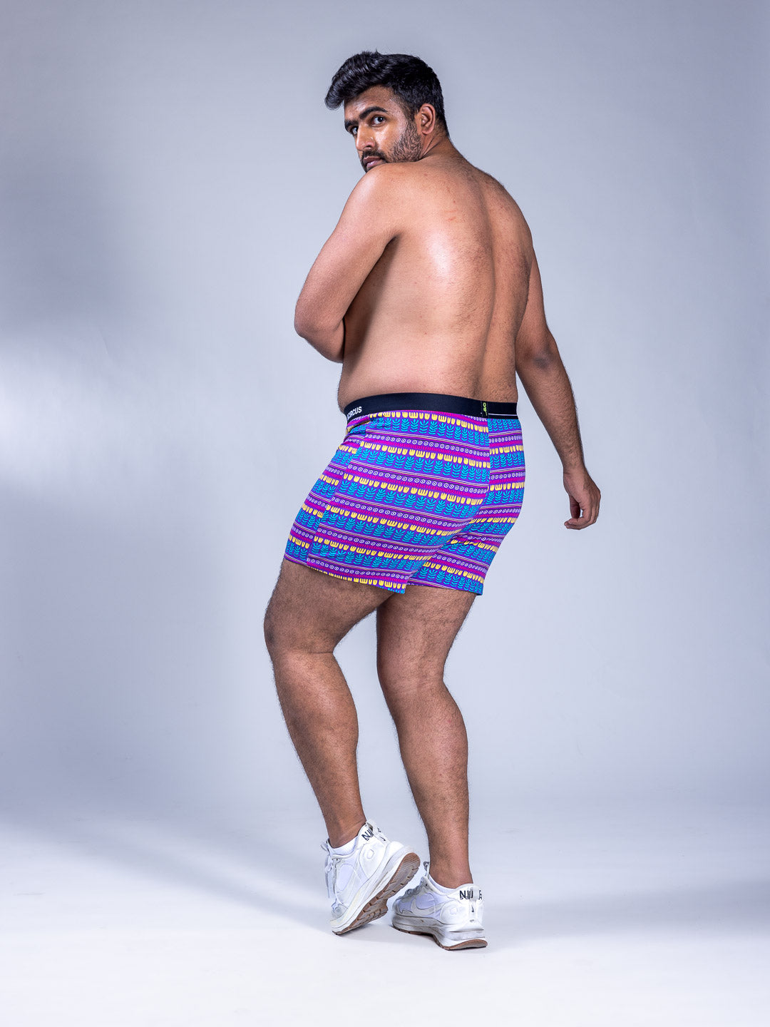 Men Boxers Botswana Blues Back 