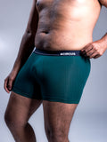 Men Boxer Briefs Racing Green Front Close Up