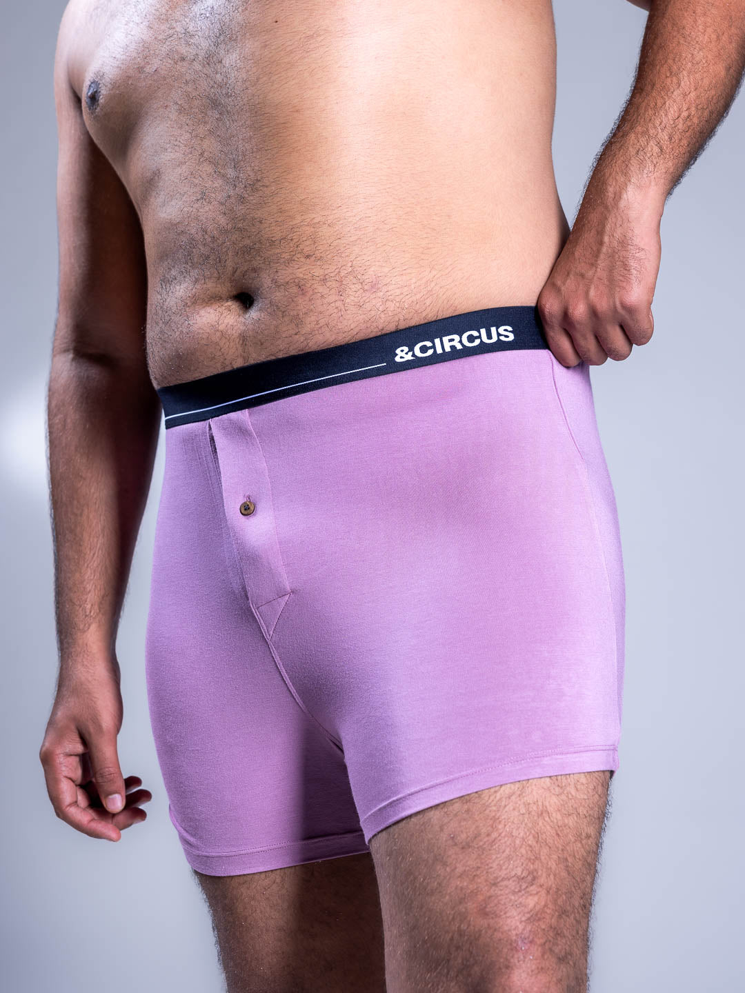 Men Boxers Opera Mauve Left Close Up