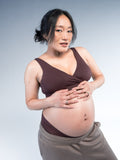 Women Maternity & Nursing Bra Umber Front Close Up