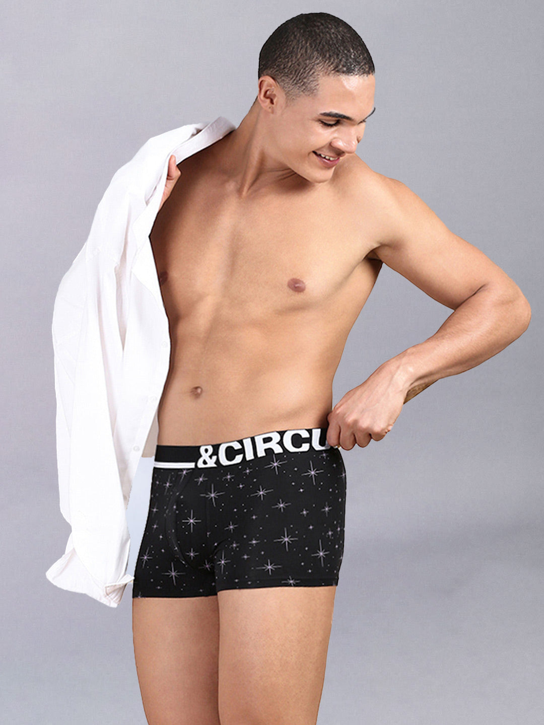 MEN'S TRUNKS - PACK OF 5 - PRINTS & MIDNIGHT BLUE