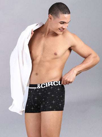 MEN'S TRUNKS - PACK OF 5 - PRINTS & MIDNIGHT BLUE