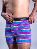 Men Boxers Botswana Blues Front Close Up