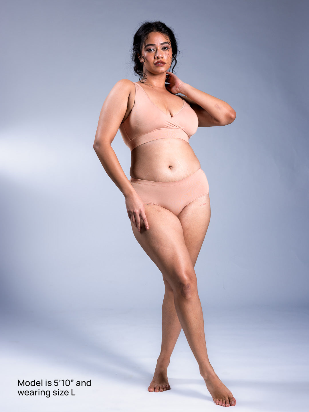 Padded Plunge Bra - Tropical Nude