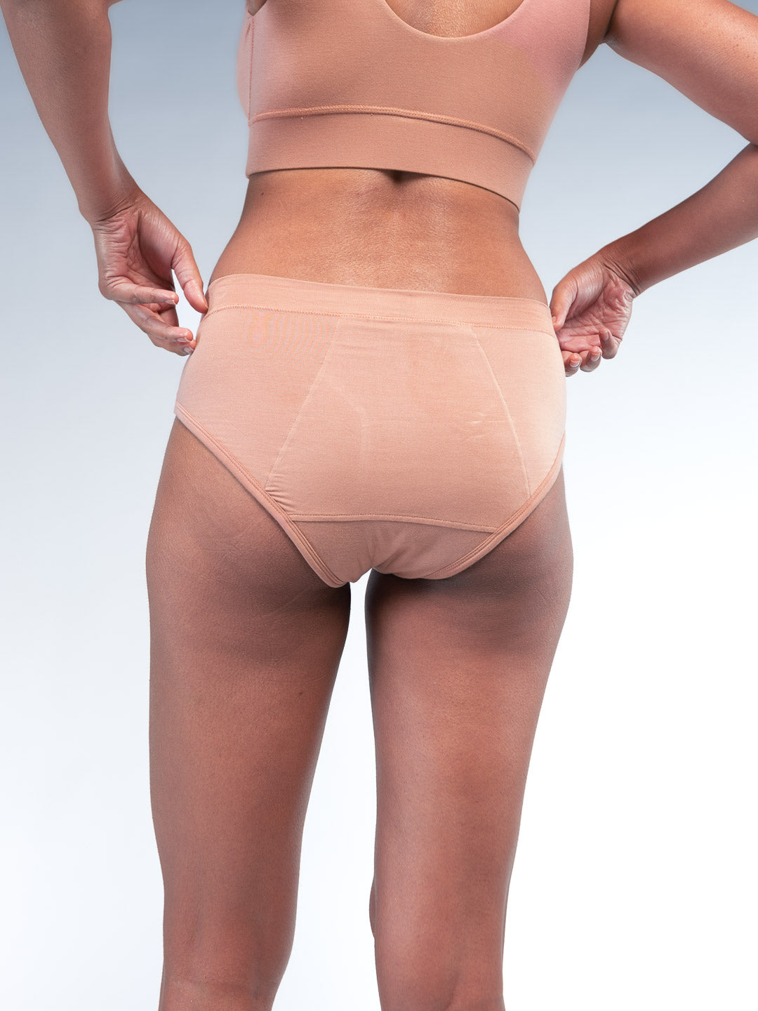 Women Maternity & After Delivery Panty Almond Nude Back Close Up