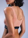 Women U-Back Lounge Bra Almond Nude Back Close Up