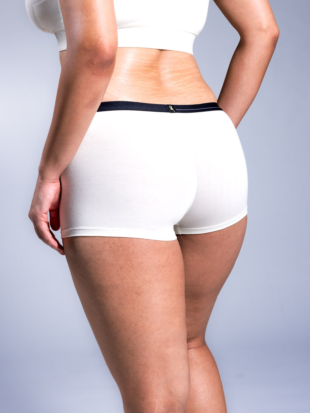 Women Boyshorts Ivory Back Close Up