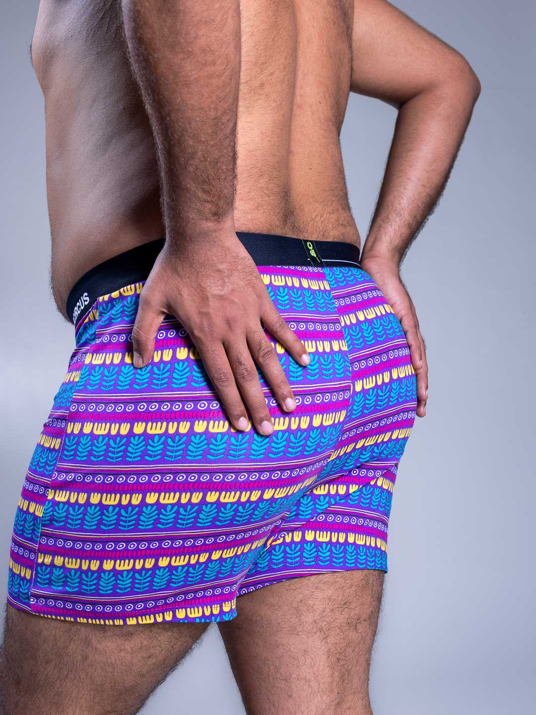 Men Boxers Botswana Blues Back Close Up