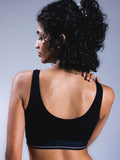 Women U-Back Lounge Bra Onyx Back Close Up