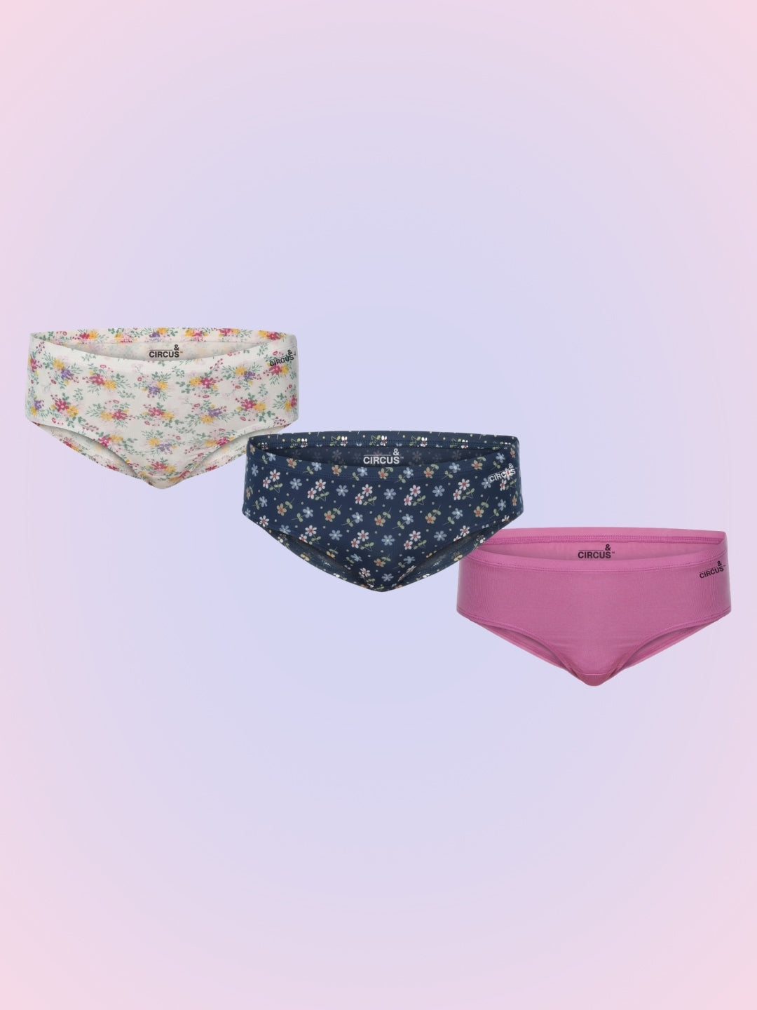 WOMEN'S BARE HIPSTER  - PACK OF 3 - SOLIDS & PRINTS