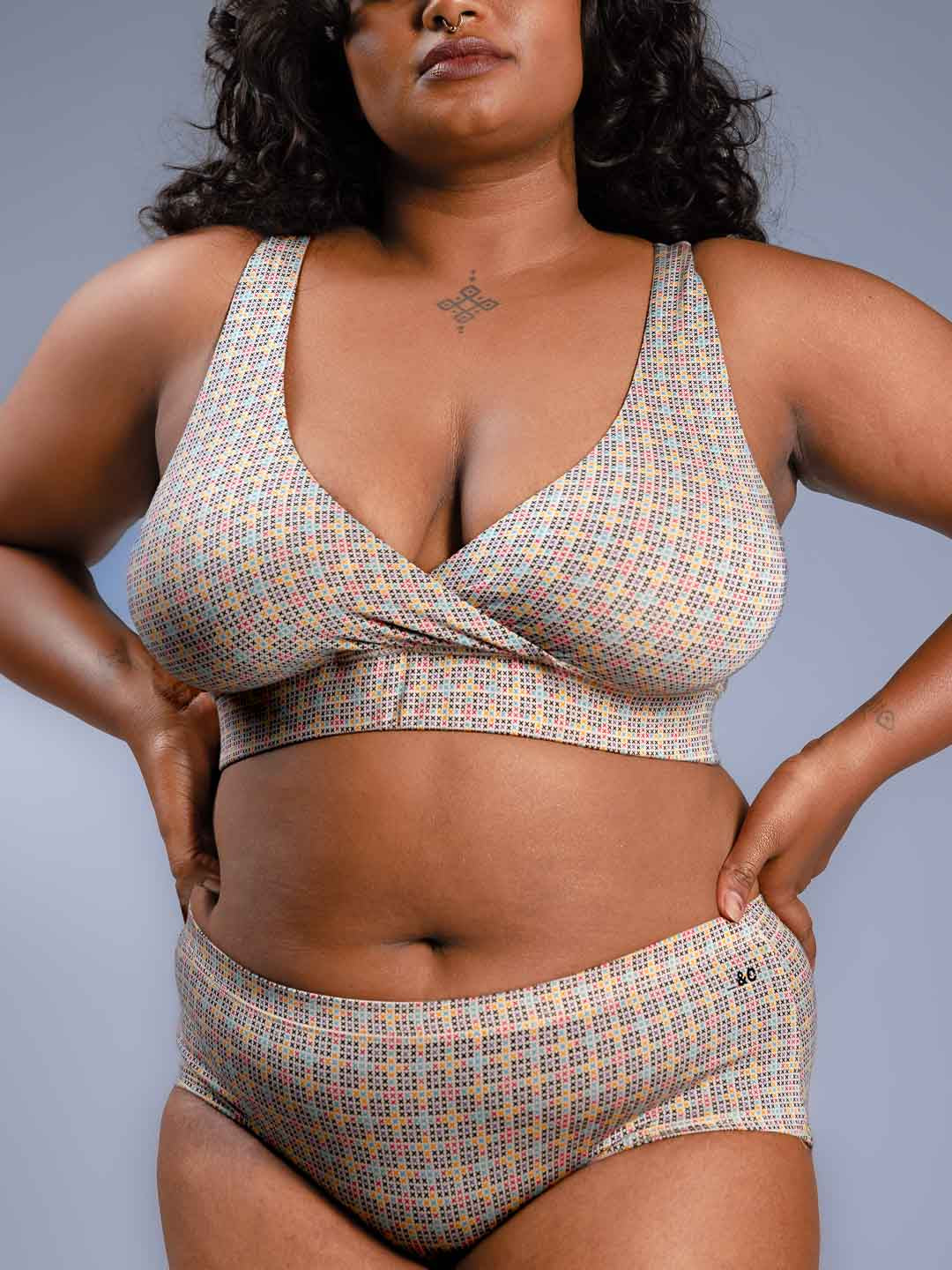 Women's Bare Hipsters - Herringbone