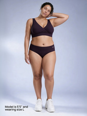 Padded Plunge Bra - Jujube