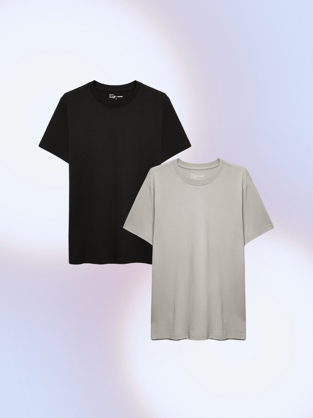 Men's Crew Neck T-shirt - Pack Of 2 - 90% Dark & Nonchalant Grey