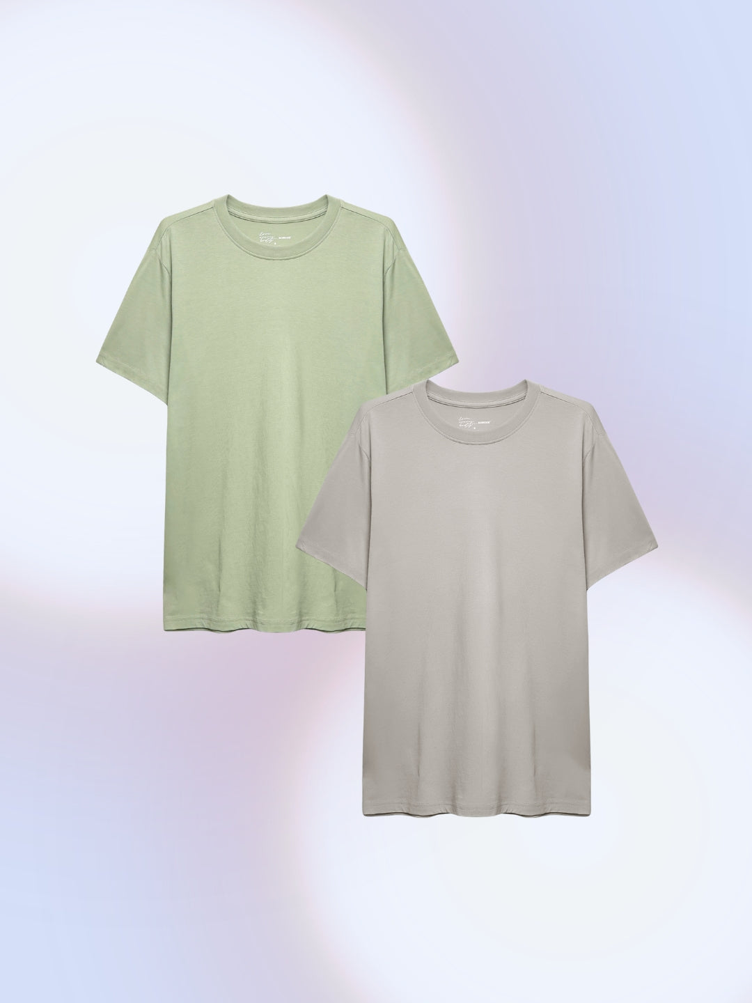 Men's Crew Neck T-shirt - Pack Of 2 - Matkhafish & Nonchalant Grey