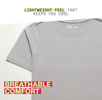 Men' Crew Neck T-shirt - Nonchalant Grey — carousel image 1