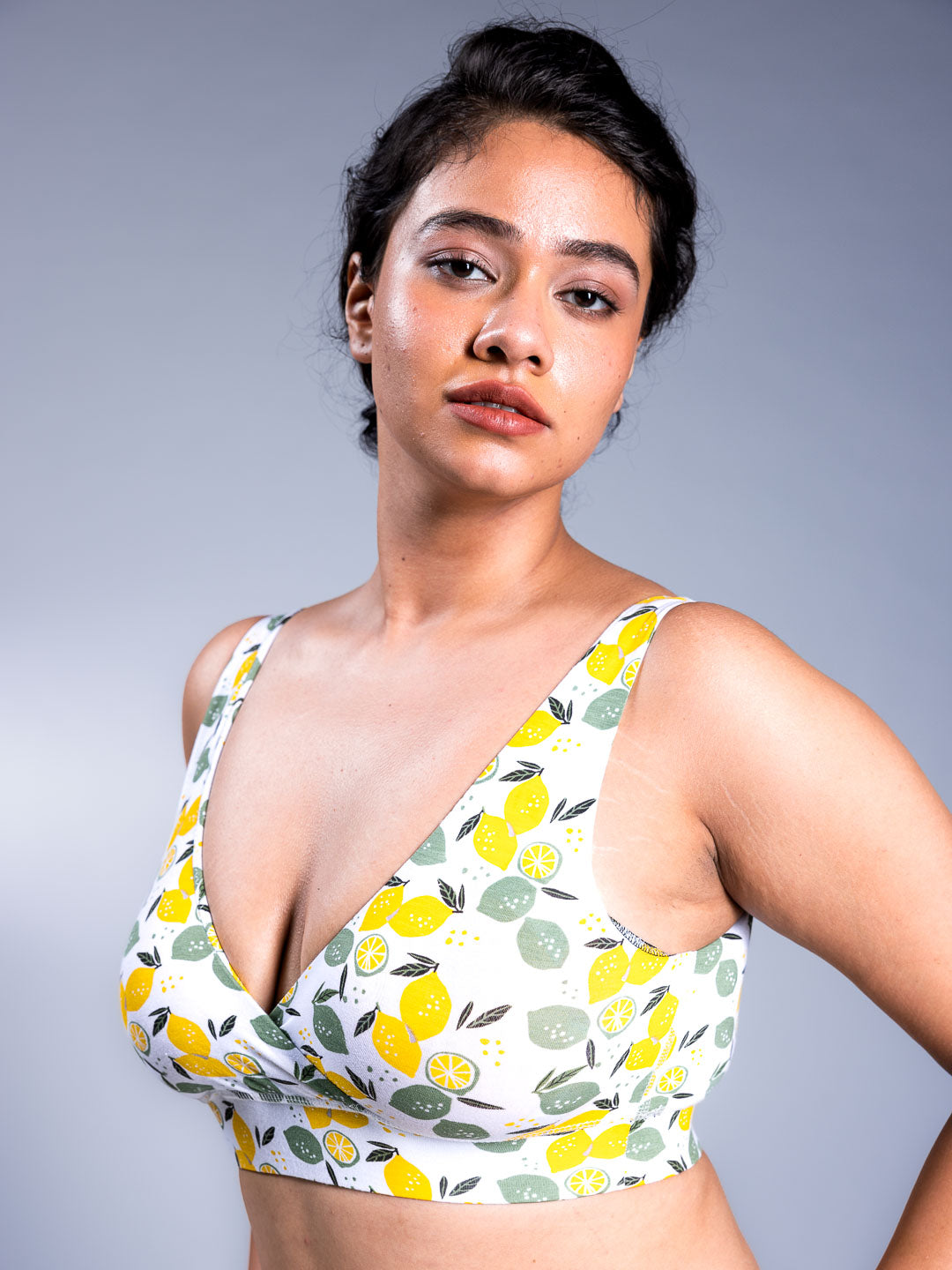 Padded Plunge Bra - Lemon Crush