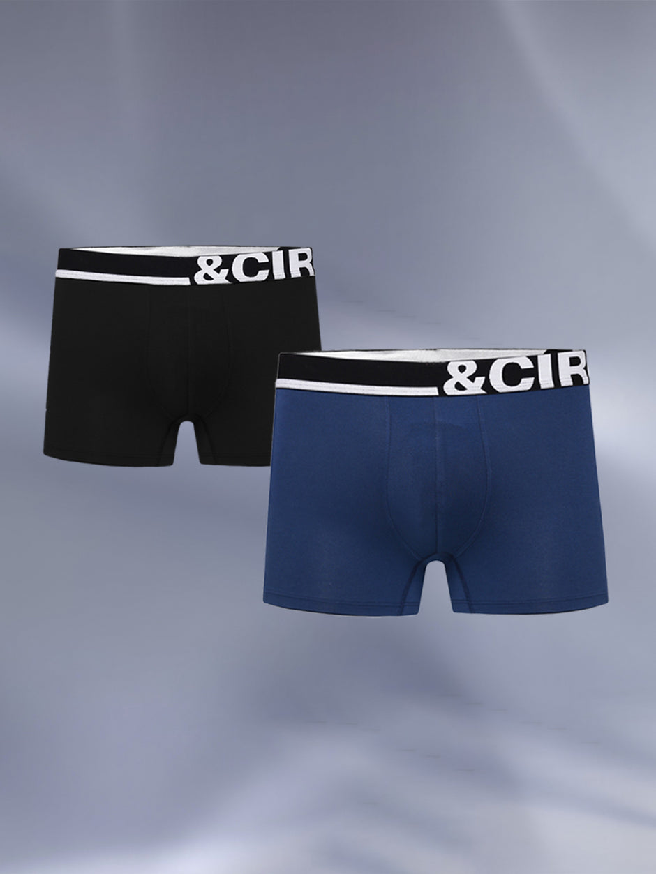 JustWears Men's Trunks 2-Pack - Anti-Chafing, No Ride-Up Organic Underwear For Everyday & Sports