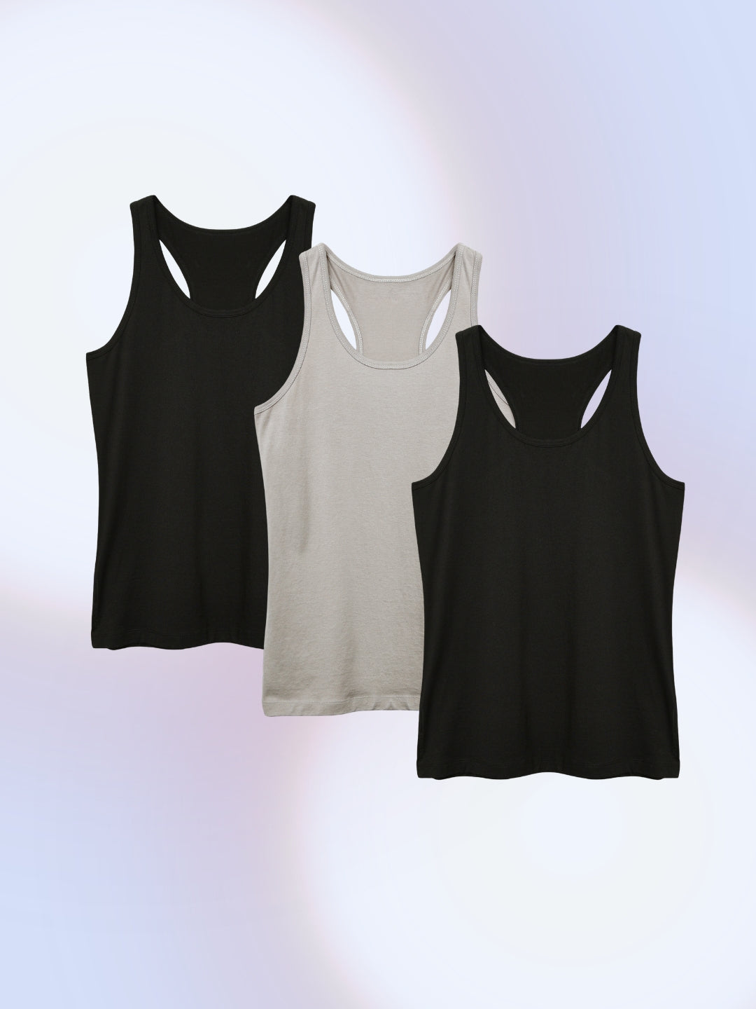 Women's Tank Top - Pack Of 3 - 90% Dark & Nonchalant Grey