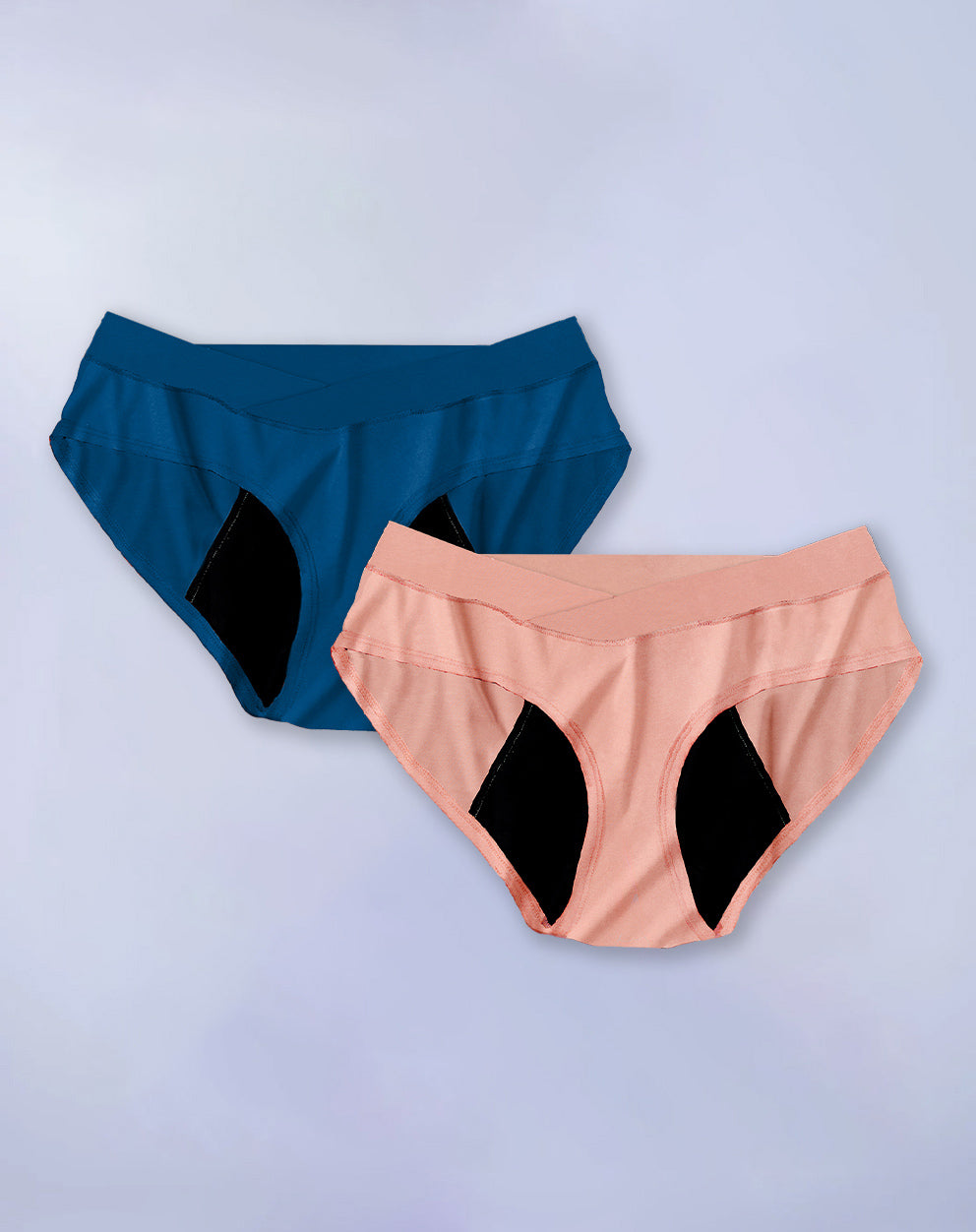 PURESOFT MATERNITY COMFORT PANTY- PACK OF 2- ALMOND NUDE & BLUE CURACAO
