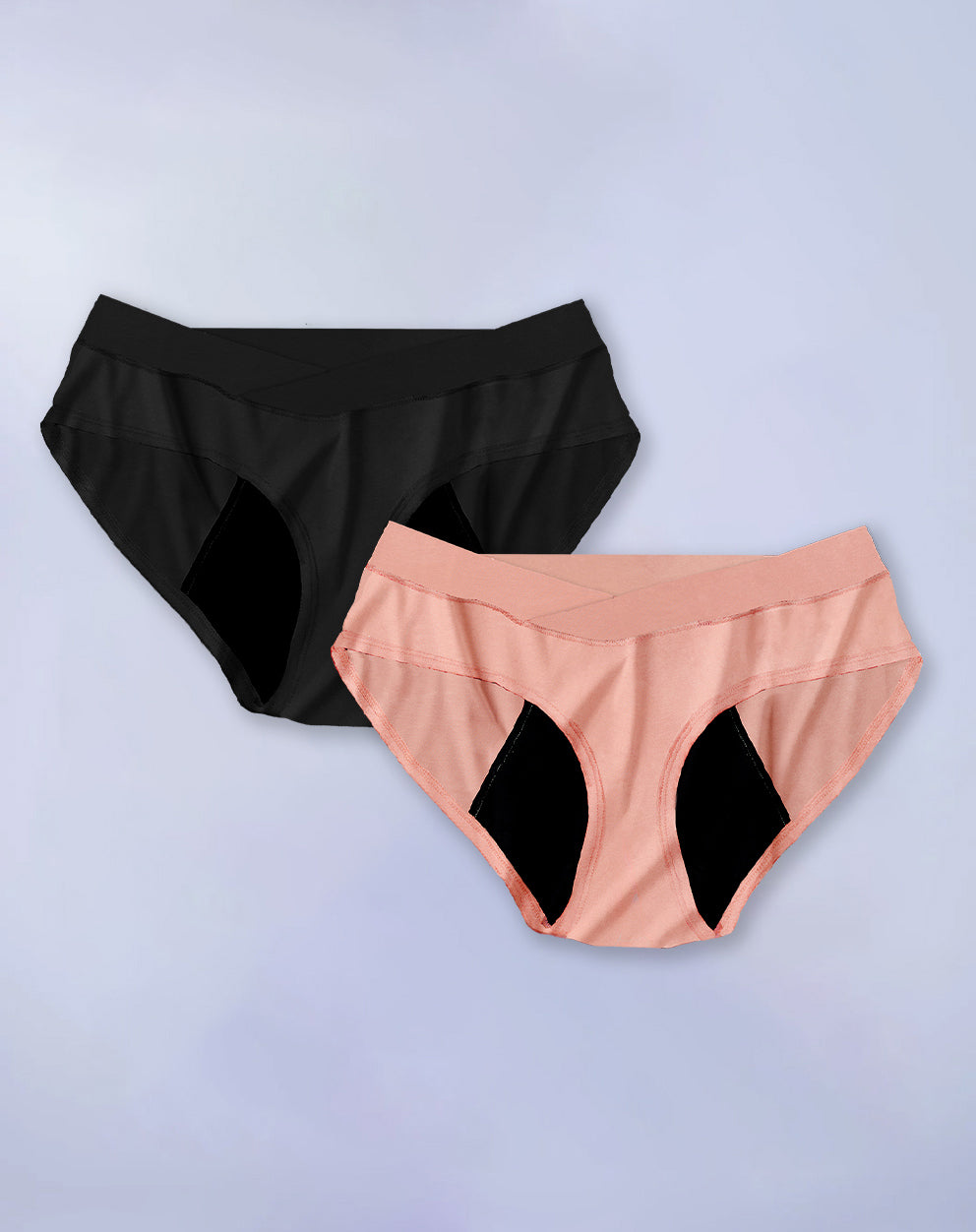 PURESOFT MATERNITY COMFORT PANTY - PACK OF 2 - ONYX & ALMOND NUDE
