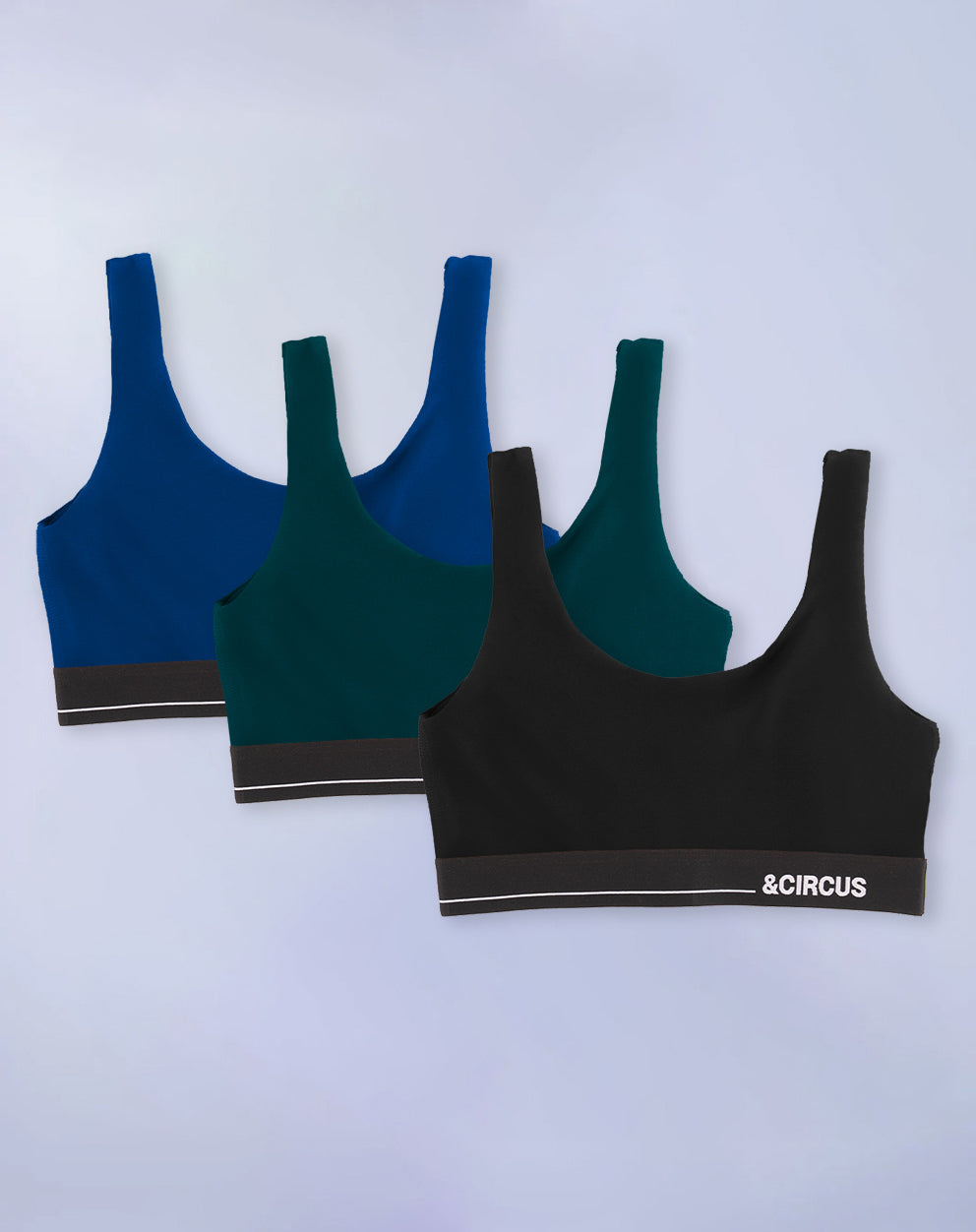 PURESOFT U-BACK LOUNGE BRALETTE - PACK OF 3 - SOLIDS