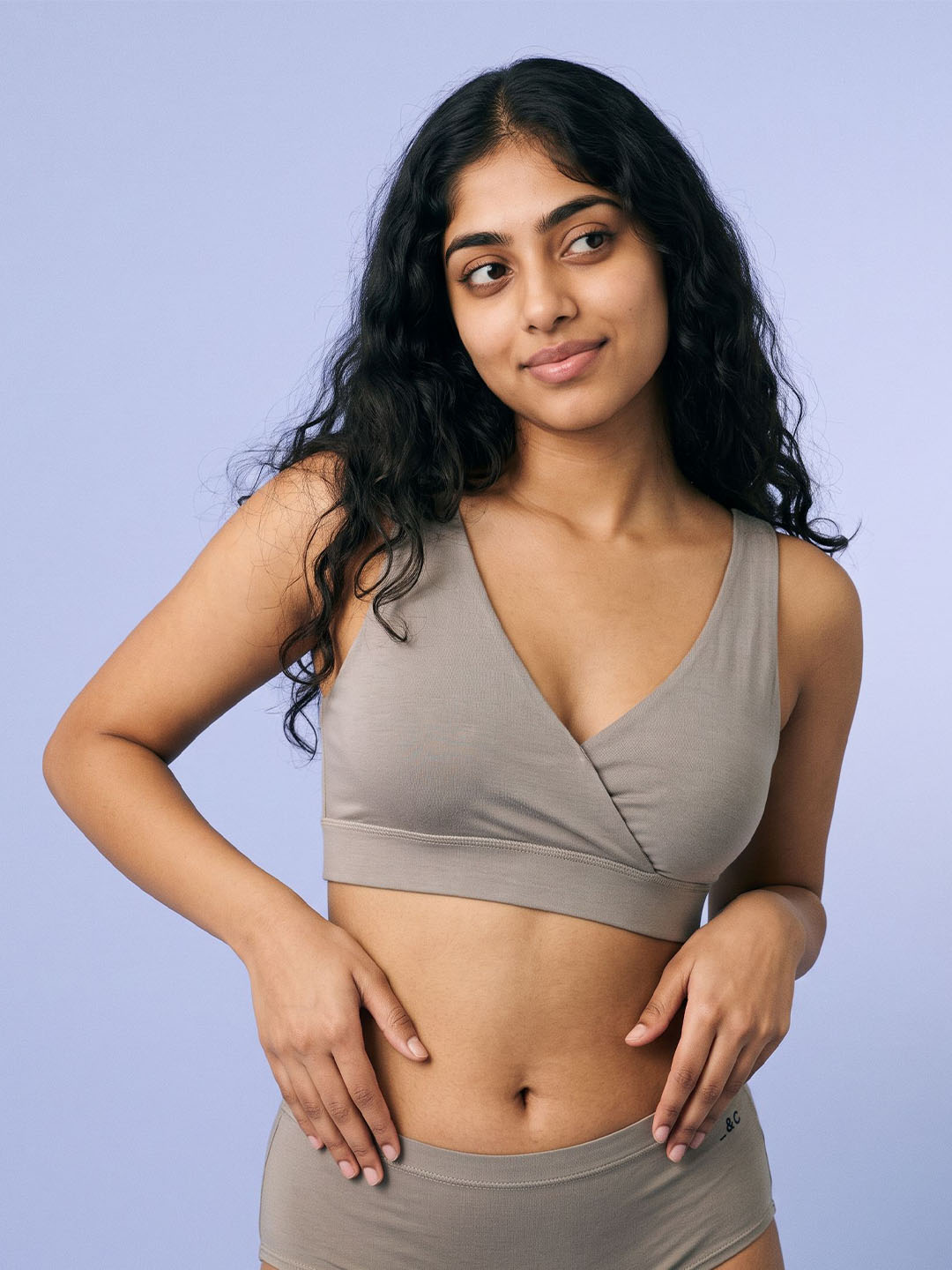 Padded Plunge Bra - Sand Dune